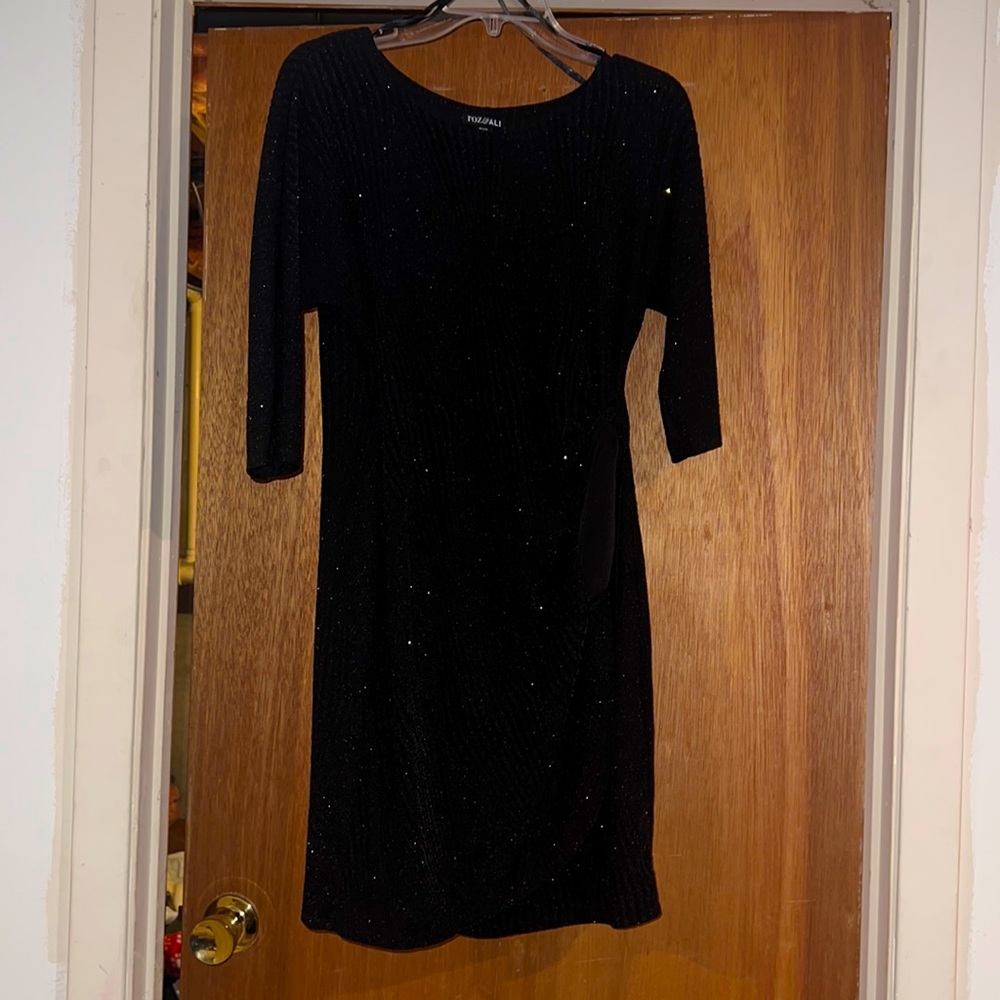 womens black dress with sparkle glitter. worn once